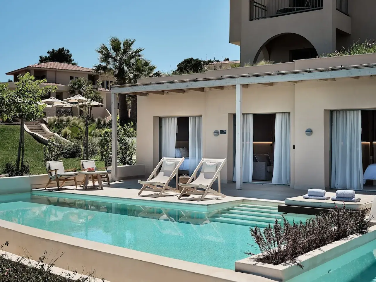 Two-Bedroom Panoramic Suite with Sea View, Private Pool & Jacuzzi